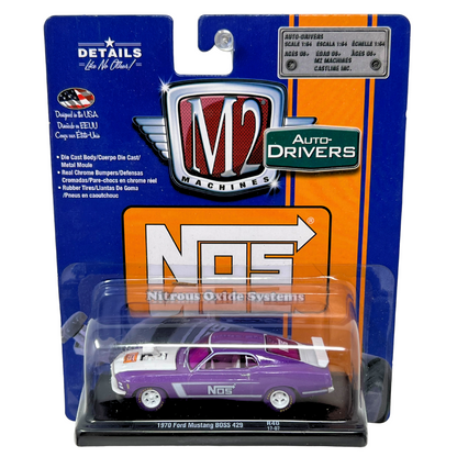 M2 Machines Auto-Drivers NOS 1970 Ford Mustang Boss 429 CHASE 1:64 Diecast