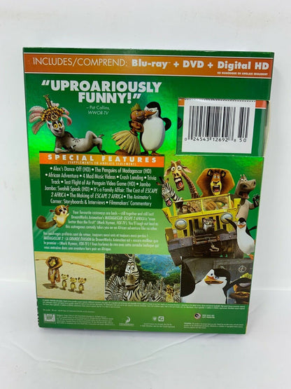 Madagascar 2 Escape to Africa (Blu-ray) Kids Cartoon New and Sealed!!