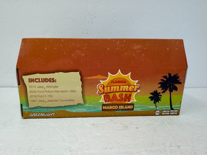 Greenlight Florida Summer Bash 4-Vehicle Diorama 1:64 Diecast