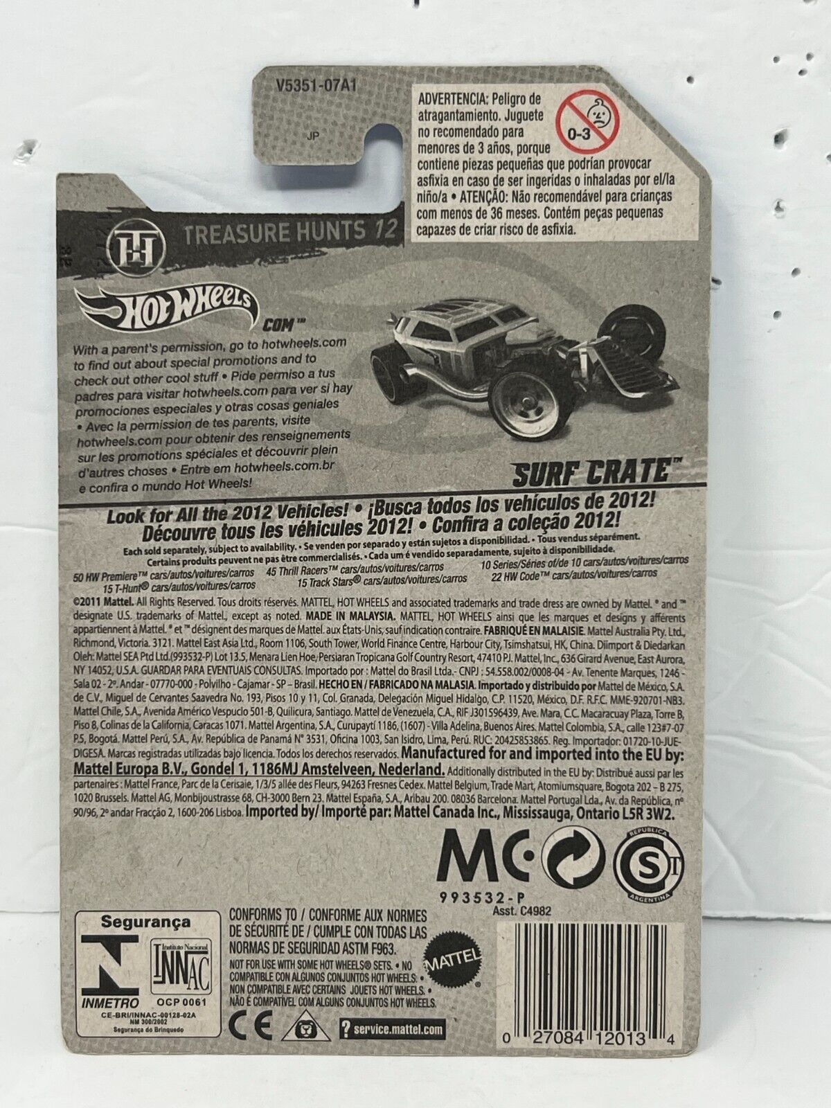 Hot Wheels Treasure Hunt Surf Crate 1:64 Diecast