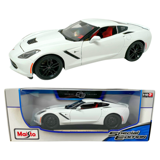 Maisto 2014 Chevrolet Corvette Stingray Z51 Special Edition 1:18 Diecast White