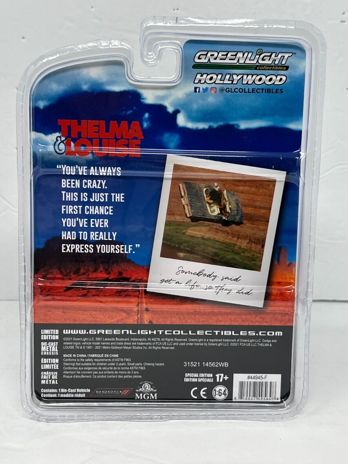 Greenlight Hollywood Thelma & Louise 1984 Dodge Diplomat Taxi 1:64 Diecast