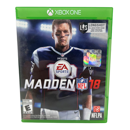 Xbox One Madden 18 NFL Football Video Game Used Good Condition!!!