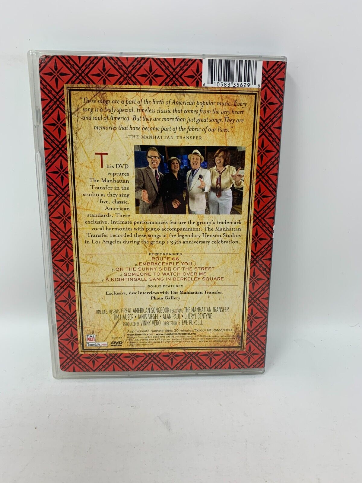 Manhattan Transfer (DVD) Great American Songbook Music Concert Good Condition!!!