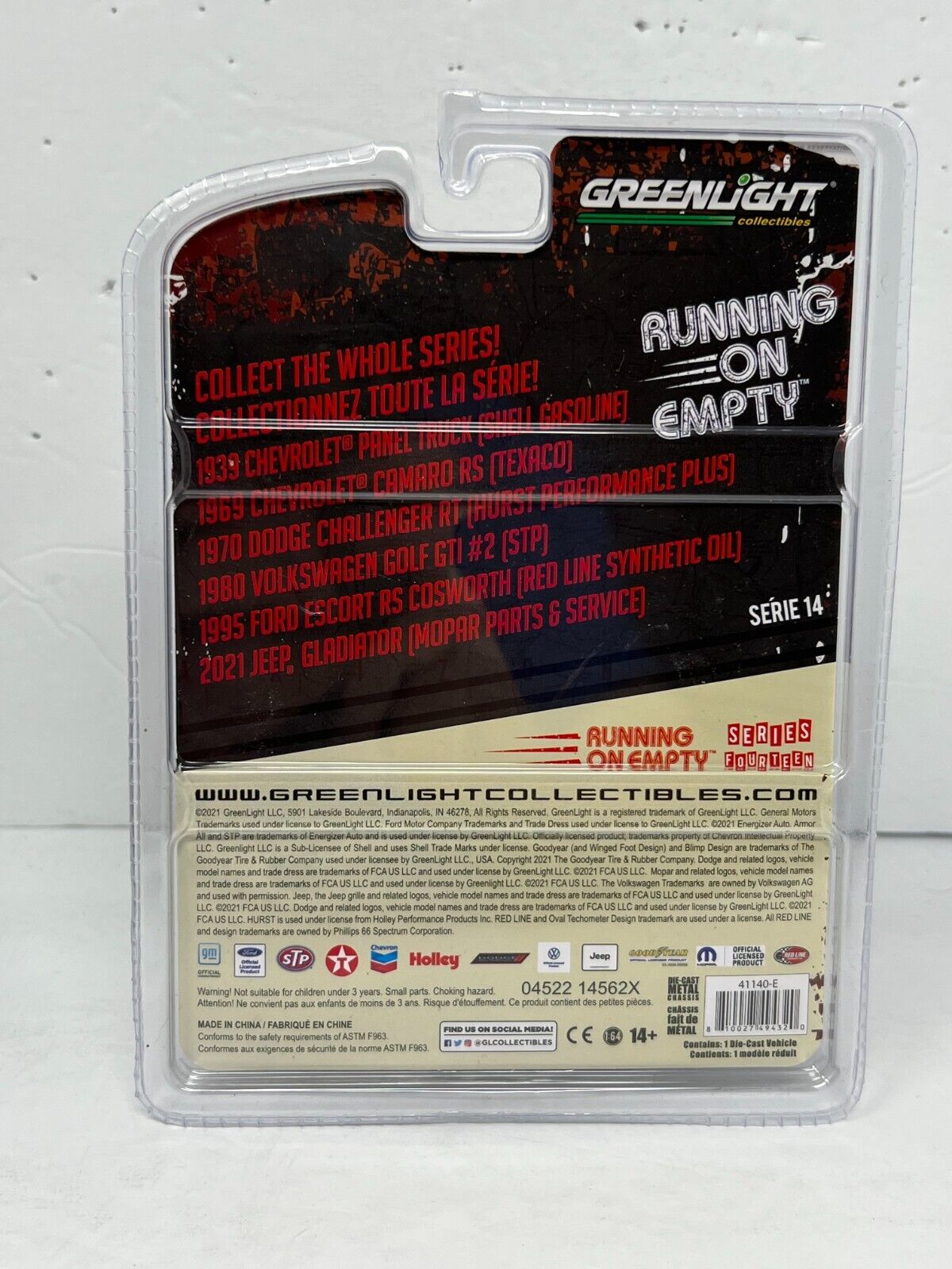 Greenlight Running on Empty 1995 Ford Escort RS Cosworth 1:64 Diecast V4