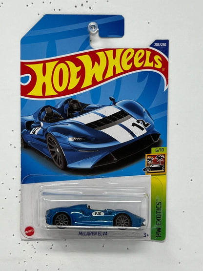 Hot Wheels HW Exotics McLaren Elva Blue 1:64 Diecast Version 4