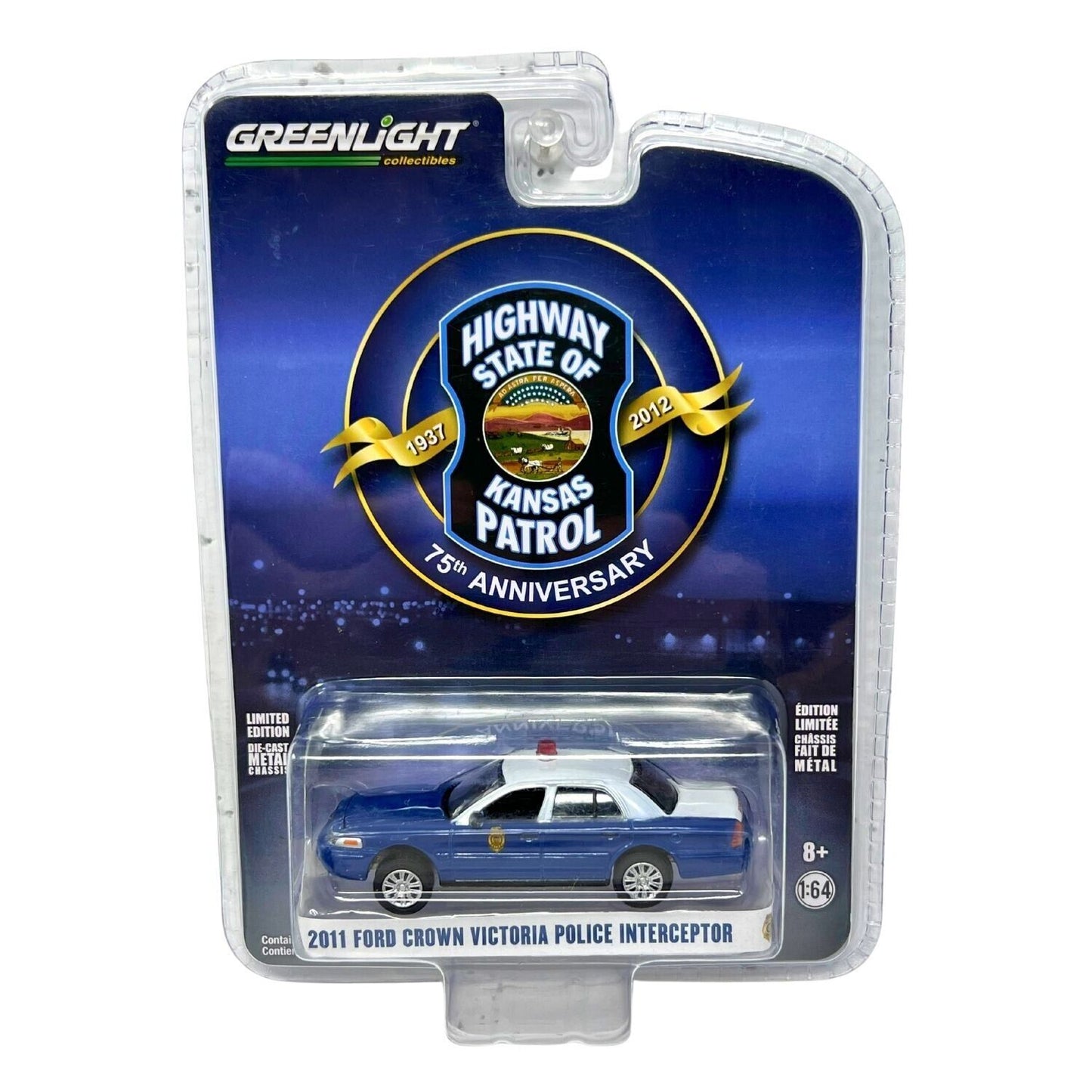 Greenlight Kansas Police 2011 Ford Crown Victoria Interceptor 1:64 Diecast