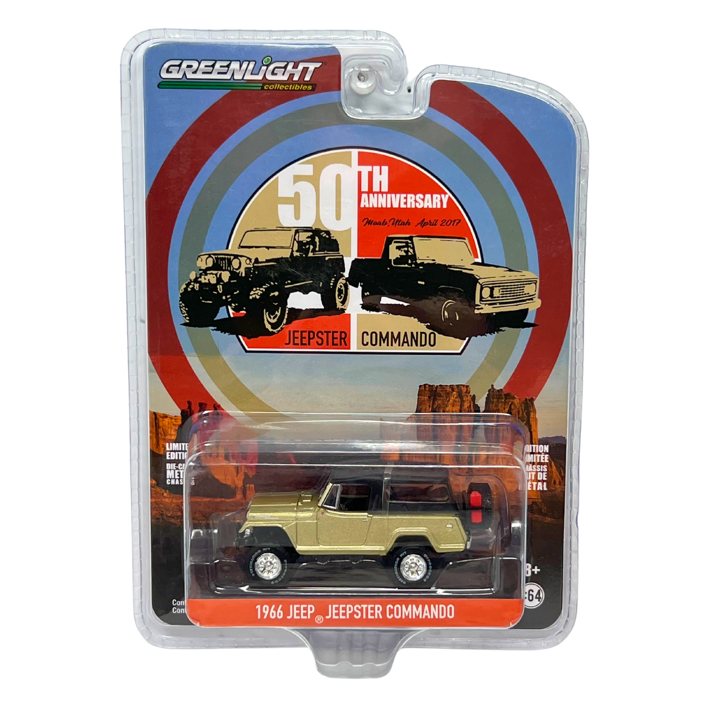 Greenlight Jeepster 50 Years 1966 Jeep Jeepster Commando 1:64 Diecast