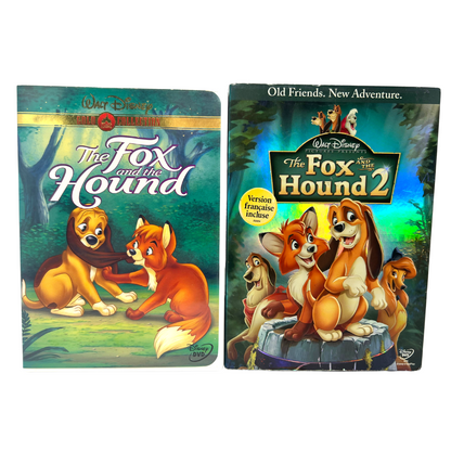 Disney The Fox and the Hound 1 & 2 (DVD) Collection Lot of 2 Good Condition!!!