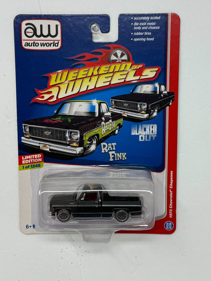 Auto World Weekend of Wheels 1973 Chevrolet Cheyenne Blacked Out 1:64 Diecast