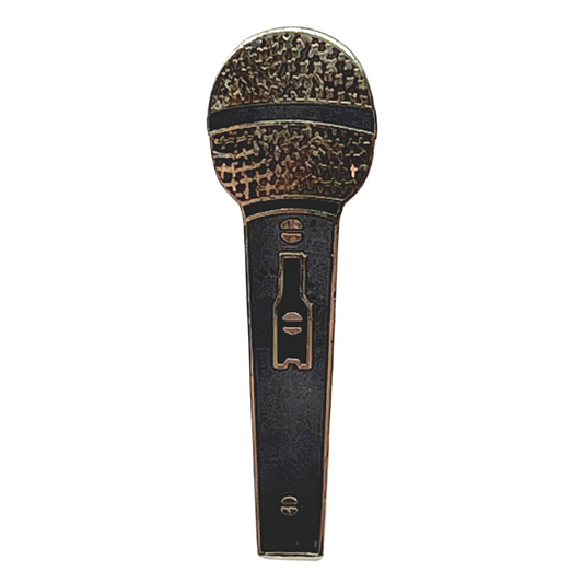 Microphone Music Lapel Pin