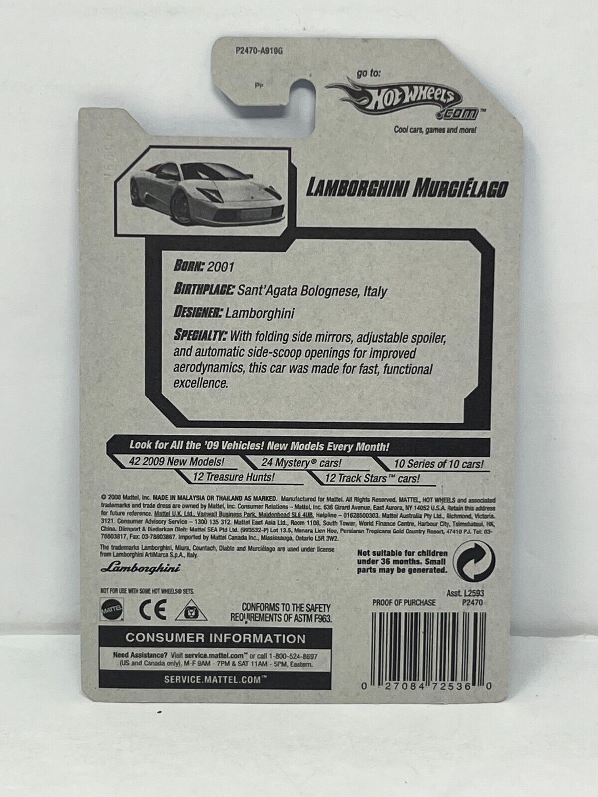 Hot Wheels Dream Garage Lamborghini Murcielago 1:64 Diecast Factory Sealed