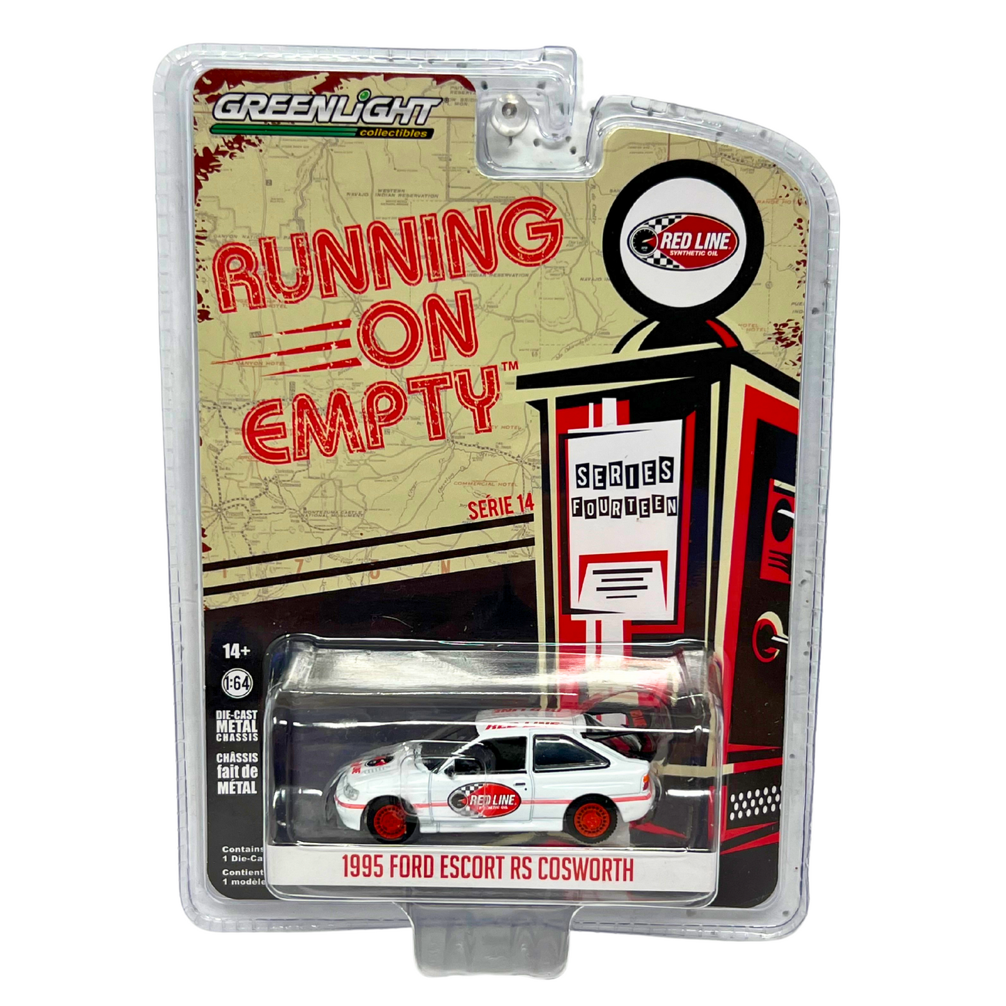 Greenlight Running on Empty 1995 Ford Escort RS Cosworth 1:64 Diecast V4