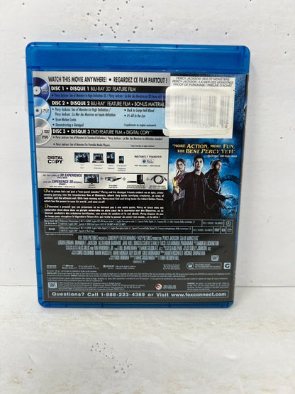 Percy Jackson: Sea of Monsters (Blu-ray 3D) Fantasy Good Condition!!!