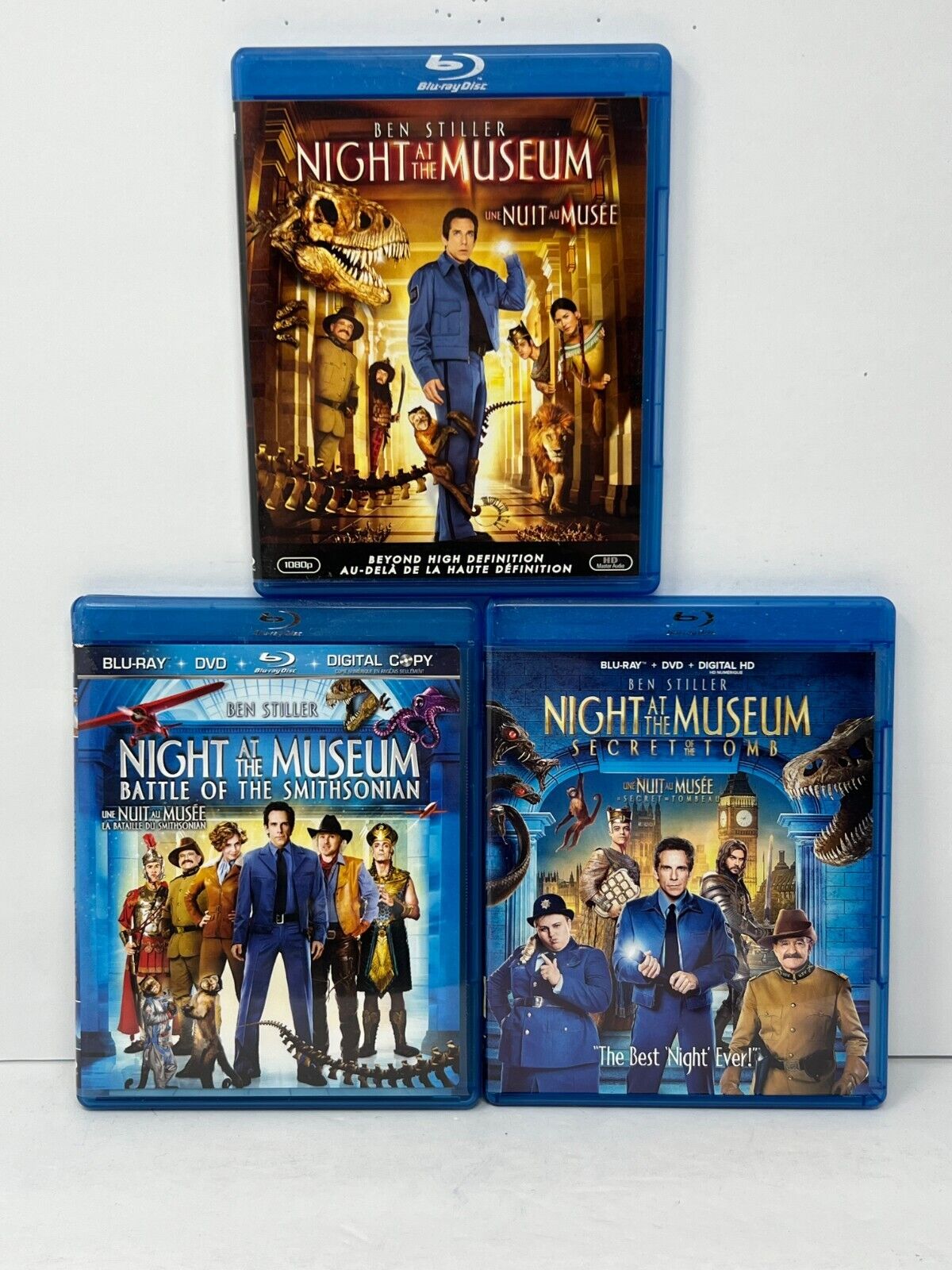 Night at the Museum 1-3 Trilogy (Blu-ray) Comedy Good Condition!!!