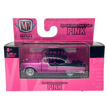 M2 Machines Pink 1955 Pontiac Star Chief 1:64 Diecast