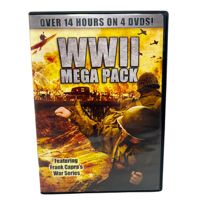 WWII Mega Pack (DVD) War Over 14 Hours on 4 DVDs Good Condition!!!