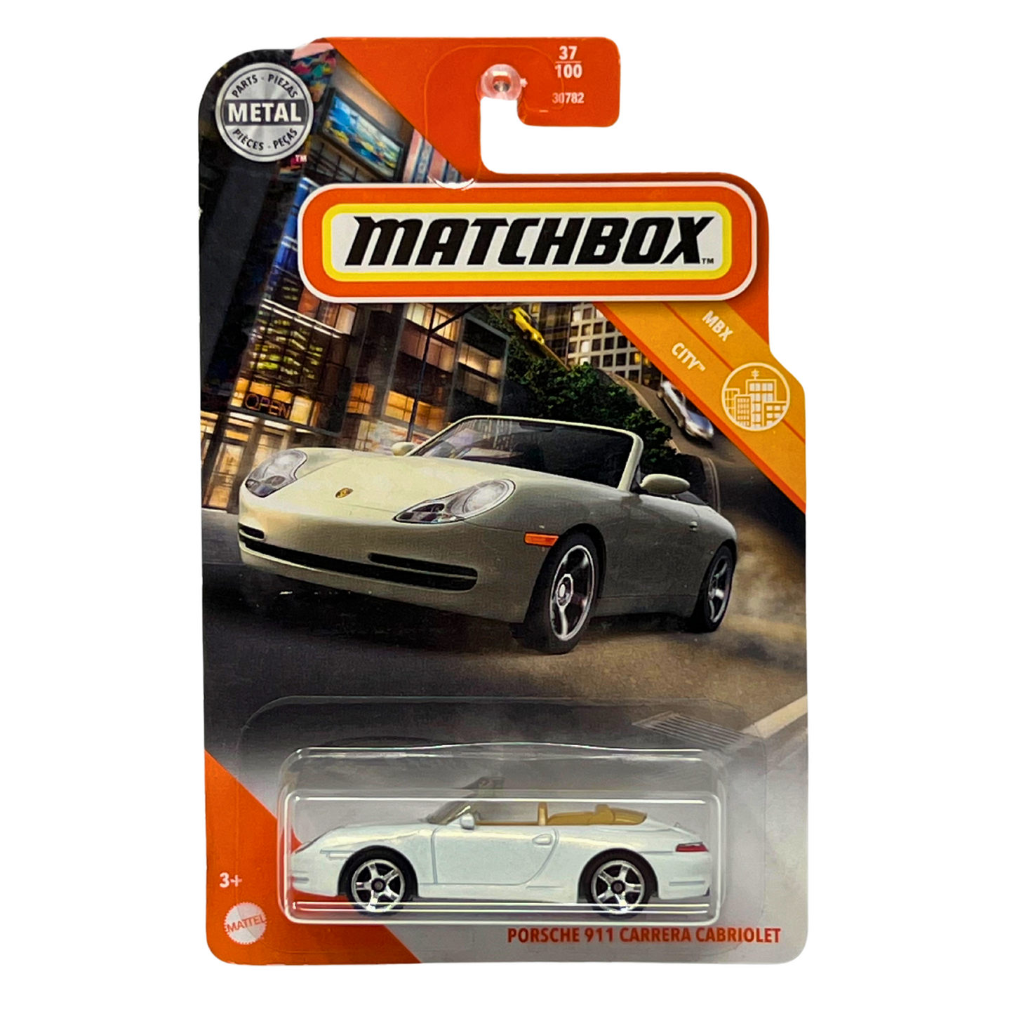 Matchbox MBX City Porsche 911 Carrera Cabriolet White 1:64 Diecast