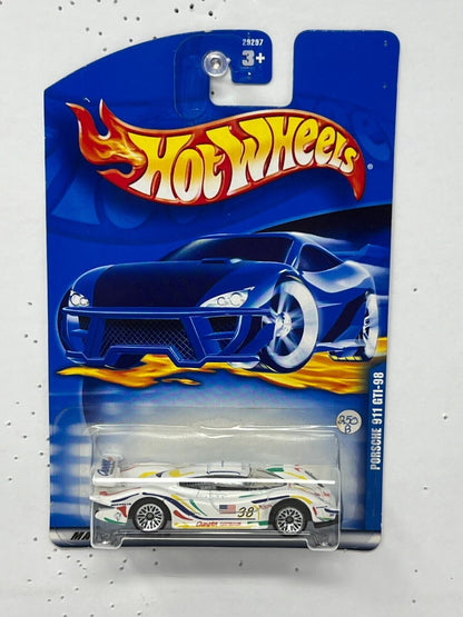 Hot Wheels Porsche 911 GT1-98 White 1:64 Diecast Version 2