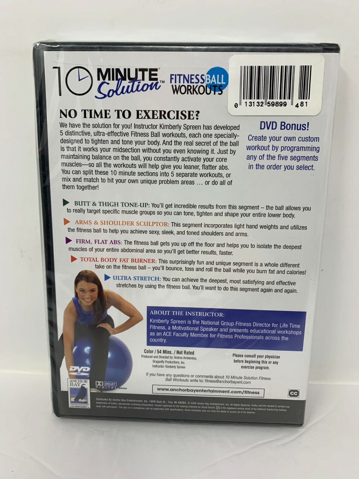 10 Minute Solution Fitness Ball Workouts (DVD) Brand New and Sealed!!!