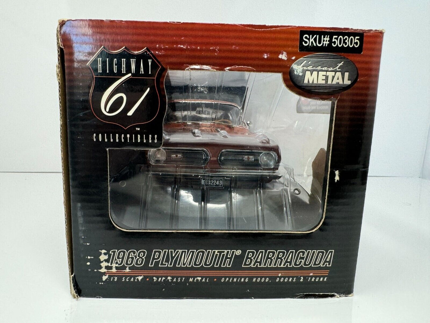 Highway 61 1968 Plymouth Barracuda 1:18 Diecast