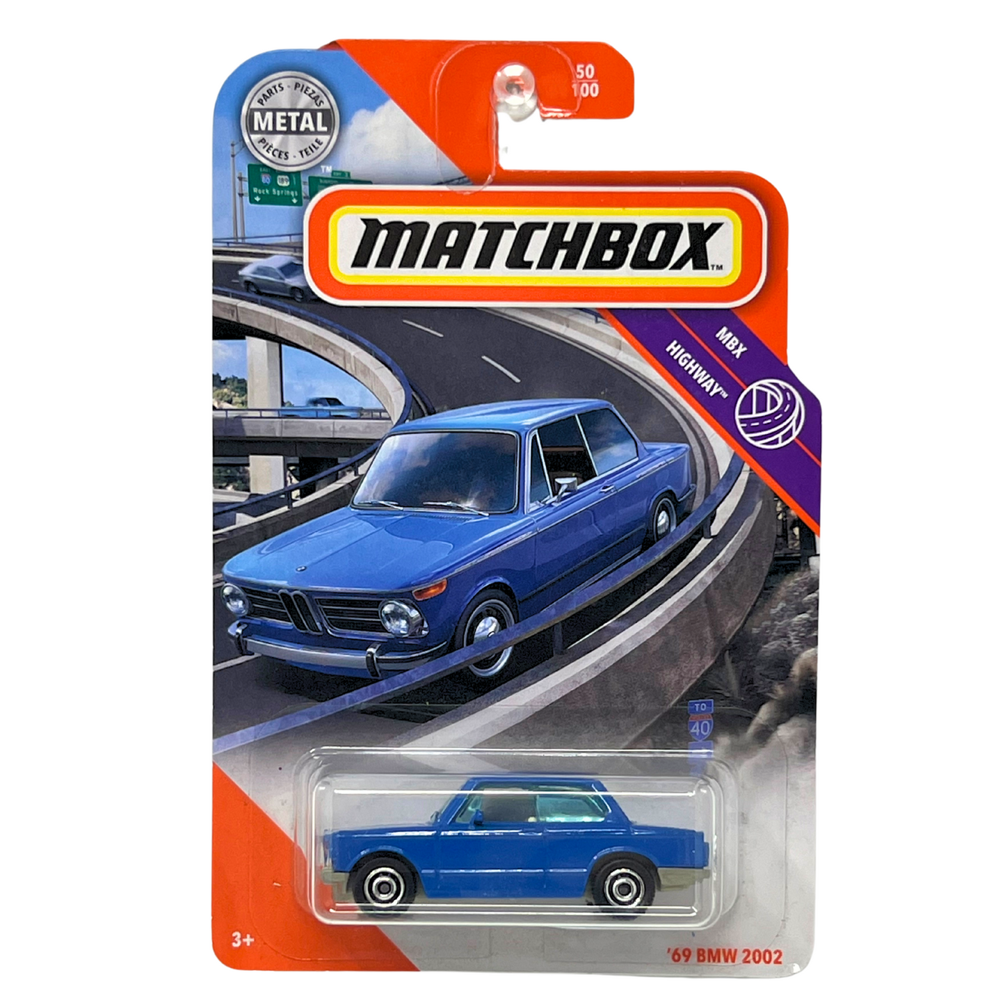 Matchbox MBX Highway 1969 BMW 2002 1:64 Diecast Blue
