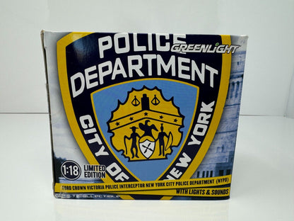 Greenlight NYPD Police Department Ford Crown Victoria Interceptor 1:18 Diecast