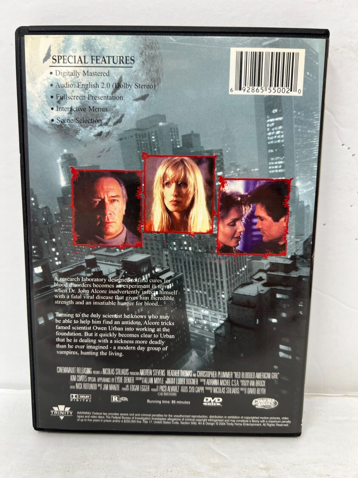 Red Blooded American Girl (DVD) Horror Good Condition!!!