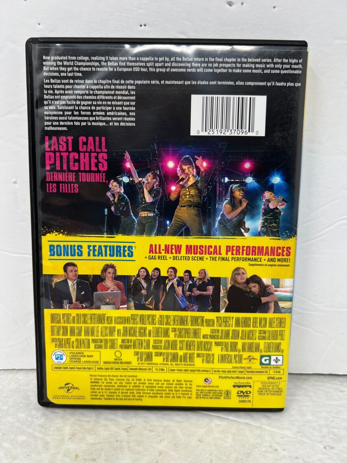 Pitch Perfect 3 (DVD) Comedy Good Condition!!!