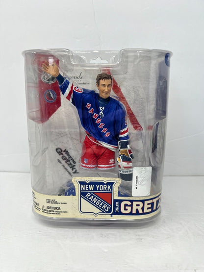 Mcfarlane NHL Legends Series 6 Wayne Gretzky New York Rangers Blue Jersey Figure