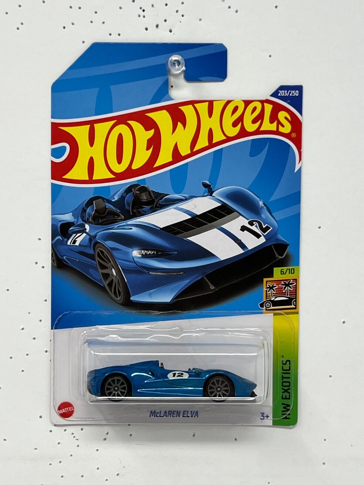 Hot Wheels HW Exotics McLaren Elva Blue 1:64 Diecast Version 2