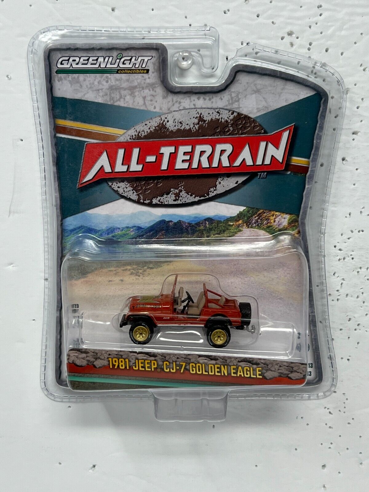 Greenlight All-Terrain 1981 Jeep CJ-7 Golden Eagle 1:64 Diecast