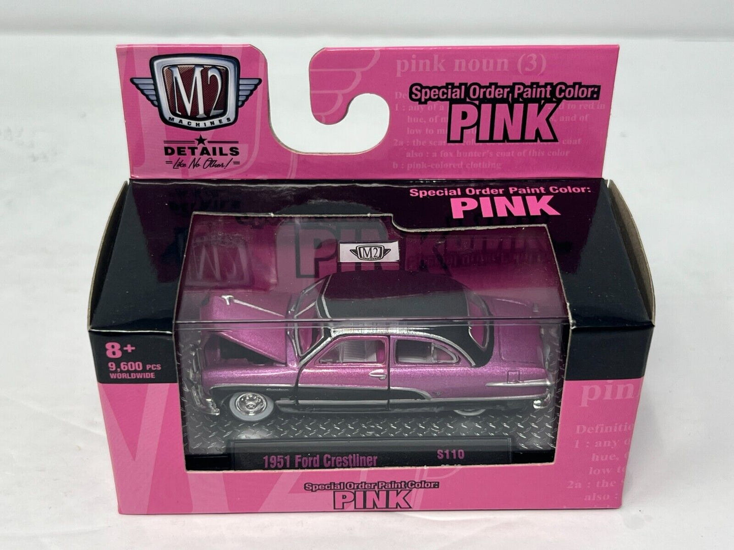 M2 Machines Pink 1951 Ford Crestliner 1:64 Diecast