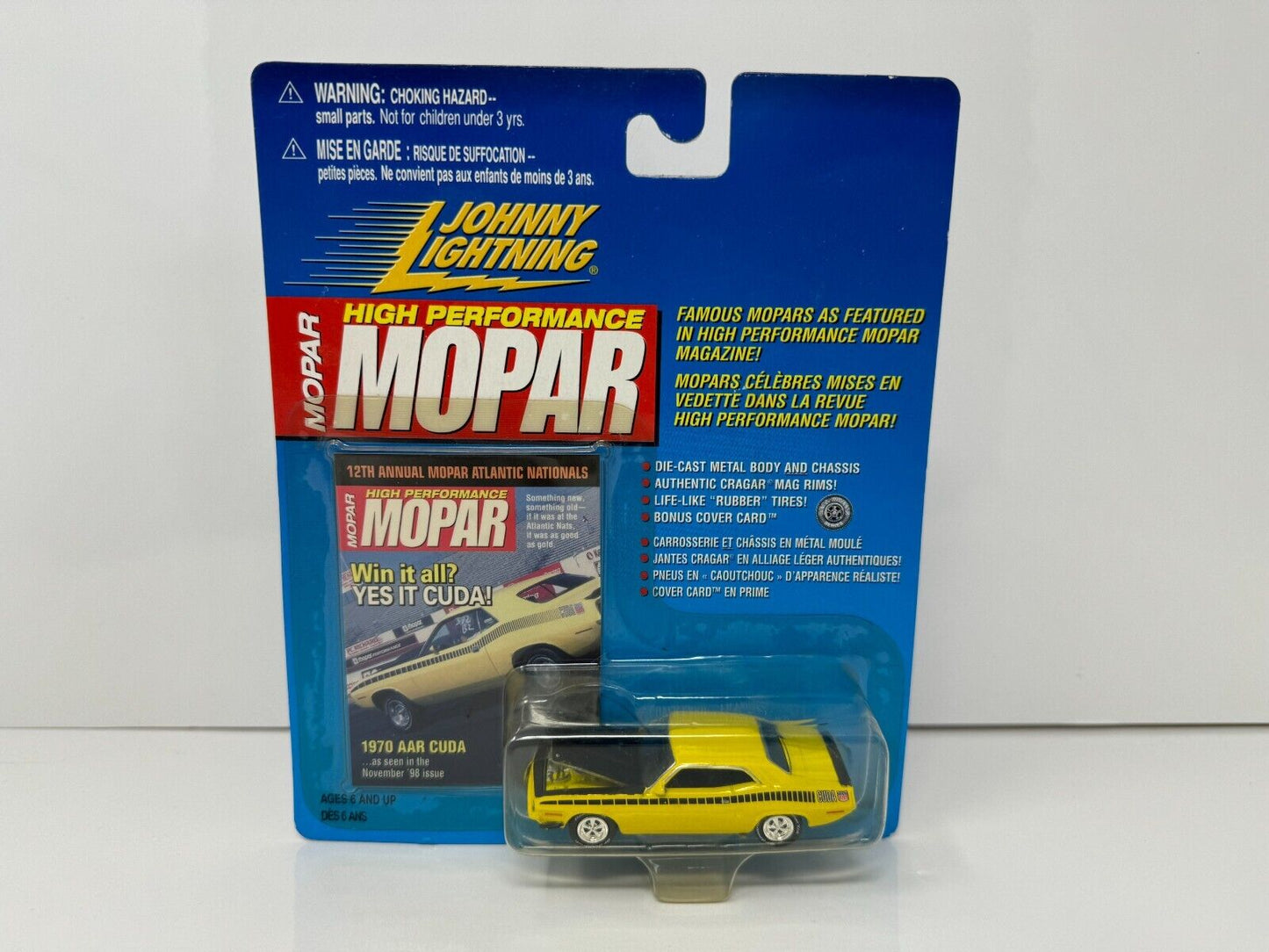 Johnny Lightning High Performance Mopar 1970 Plymouth AAR Cuda 1:64 Diecast