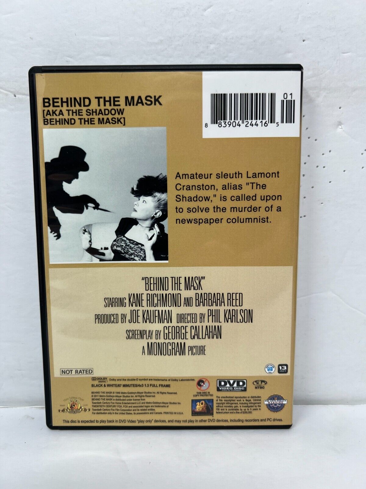 Behind the Mask (DVD) Thriller MGM Limited Edition Collection