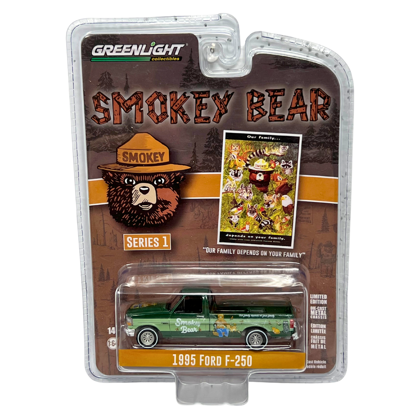 Greenlight Hollywood Smokey Bear 1995 Ford F-250 1:64 Diecast