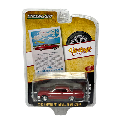 Greenlight Vintage Ad Cars 1983 Chevrolet Impala Sport Coupe 1:64 Diecast V3