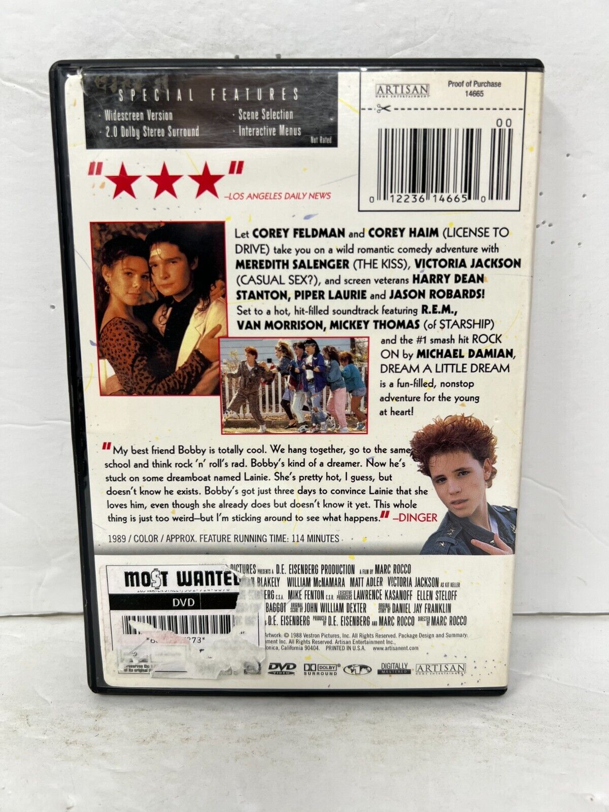 Dream a Little Dream (DVD) Corey Feldman Corey Haim Comedy Good Condition!!!