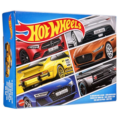 Hot Wheels European Themed 6-Pack '19 Mercedes-Benz A-Class, Porsche 934 Turbo R