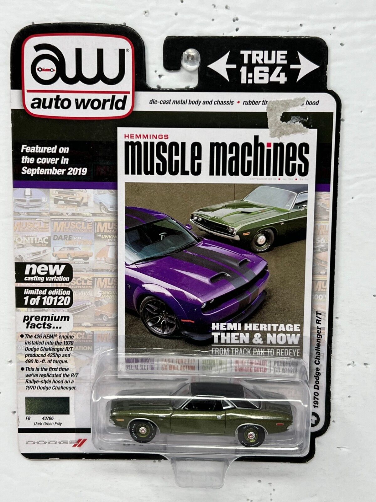 Auto World Muscle Machines 1970 Dodge Challenger R/T 1:64 Diecast