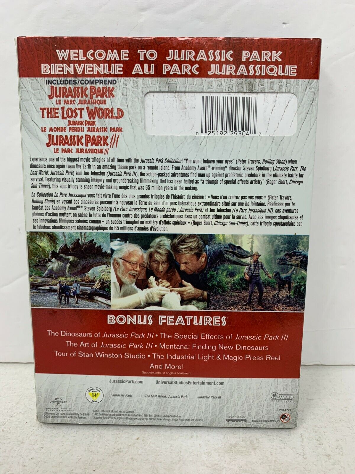 Jurassic Park Collection (DVD) Movie Boxset Good Condition!!!