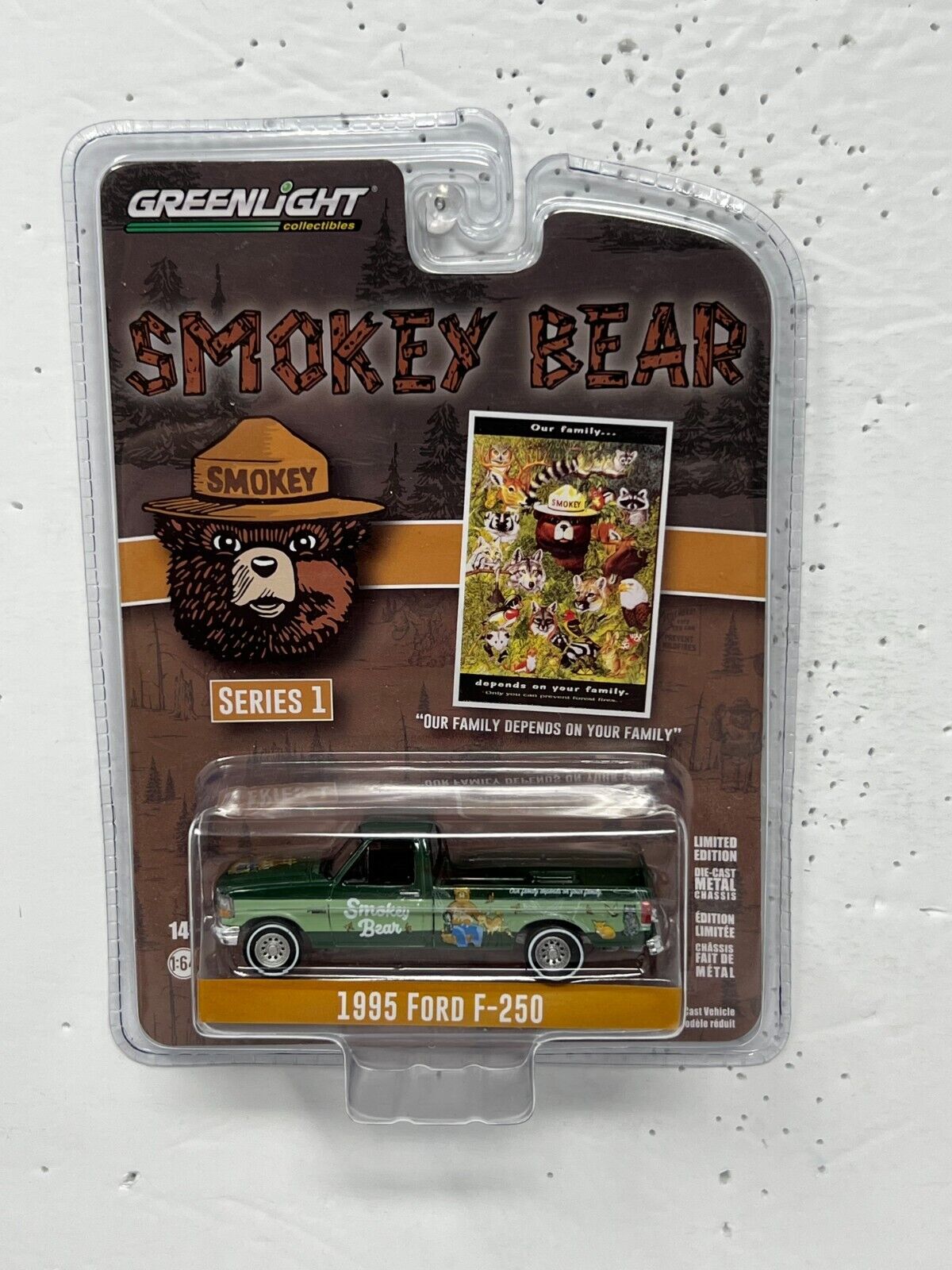 Greenlight Hollywood Smokey Bear 1995 Ford F-250 1:64 Diecast