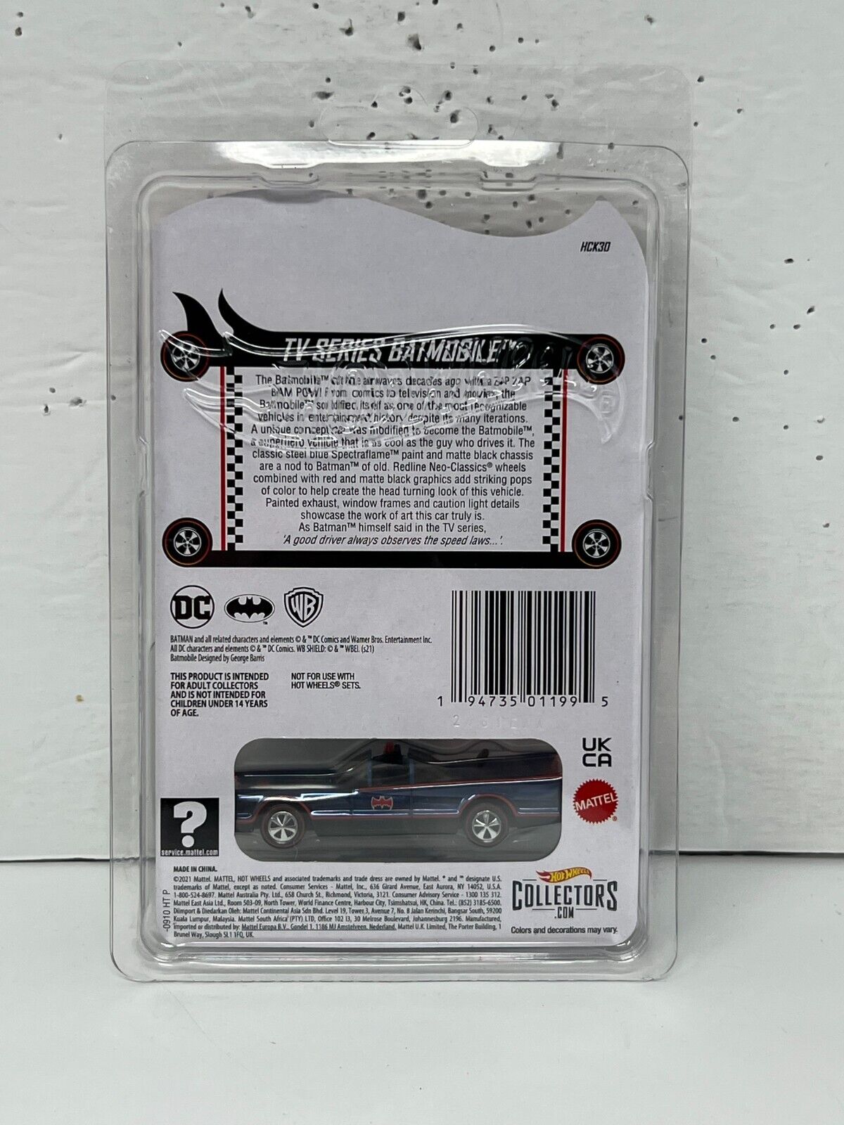 Hot Wheels Batmobile RLC Red Line Club TV Series 1:64 Diecast