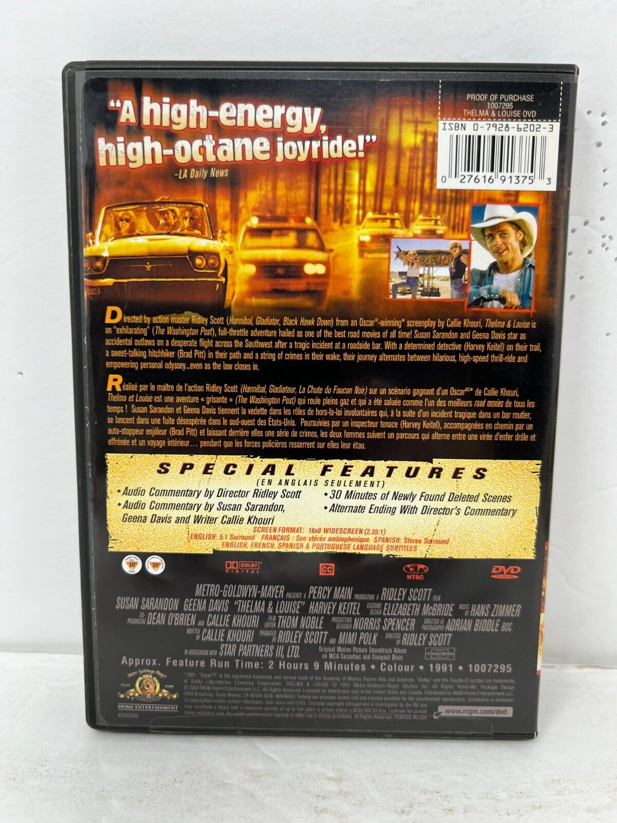 Thelma & Louise (DVD) Crime Good Condition!!!