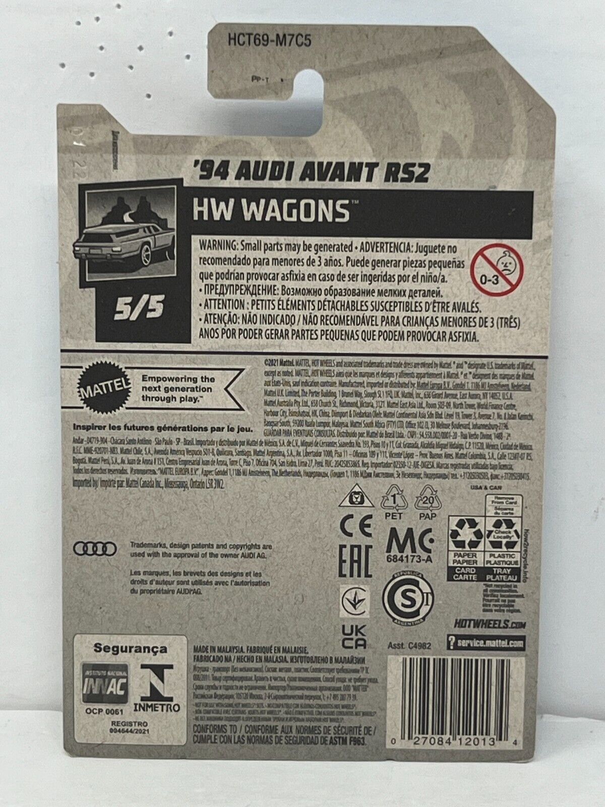 Hot Wheels Wagons 1994 Audi Avant RS2 1:64 Diecast