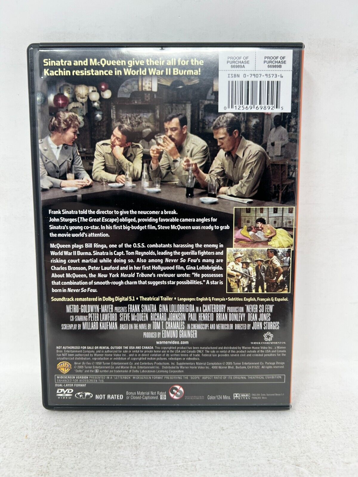 Never So Few (DVD) War Good Condition!!!