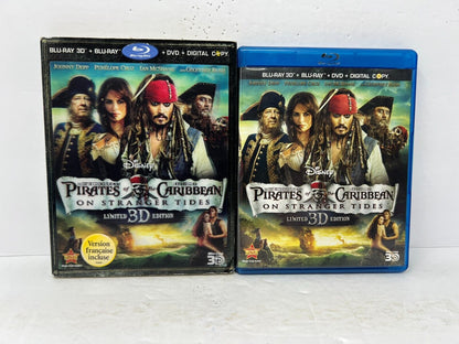 Pirates of the Caribbean On Stranger Tides (Blu-ray 3D) Fantasy Good Condition!!