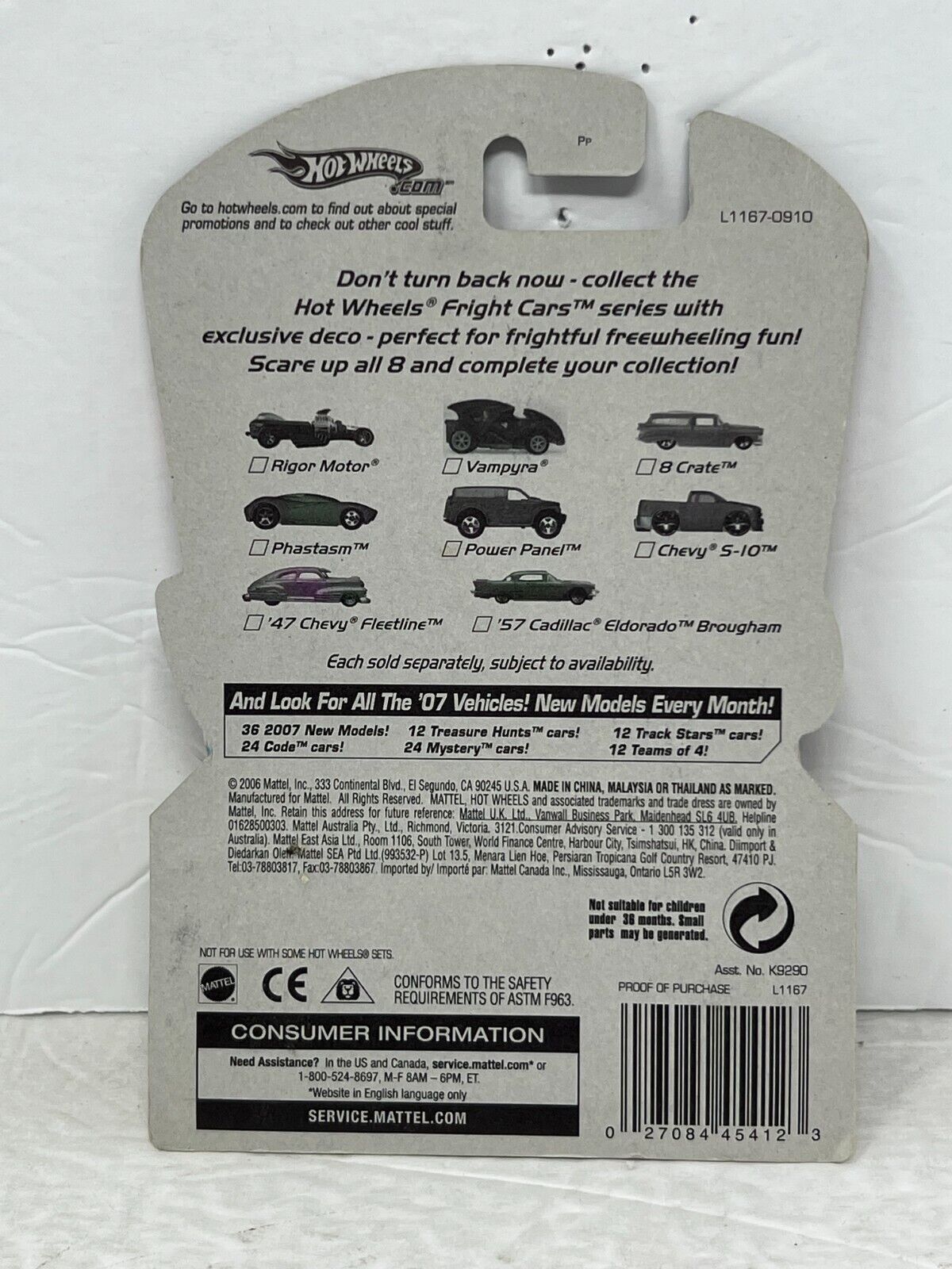 Hot Wheels Fright Cars Phantasm Fantasy Cars 1:64 Diecast
