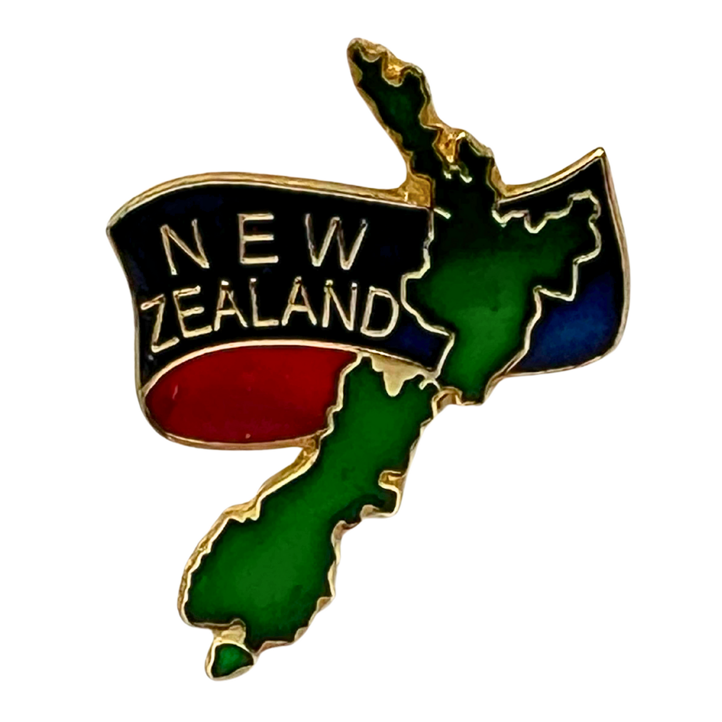 New Zealand Map Cities & States Lapel Pin CPS2