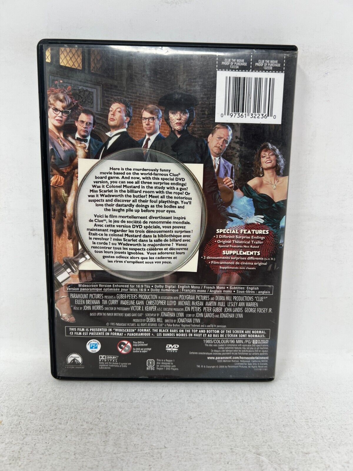 Clue (DVD) Comedy Movie Good Condition!!!